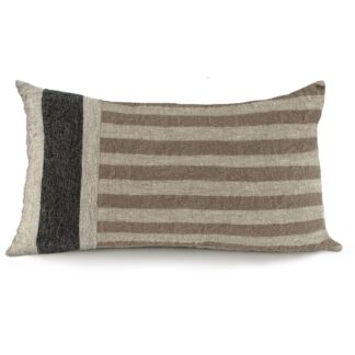 Tan Multi-Stripe Long Decorative Pillow
